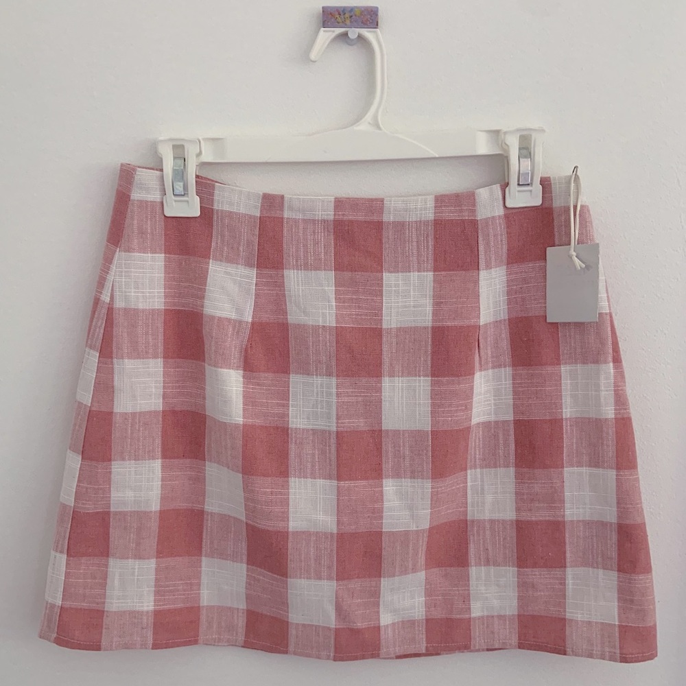 ✩F21 PLAID PINK SKIRT ✩
